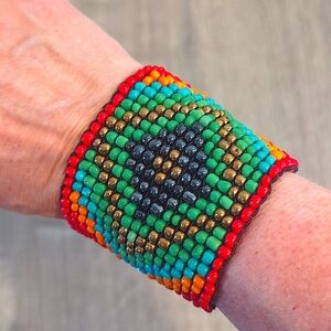 Artisan Mexico Huichol Beaded Bracelet